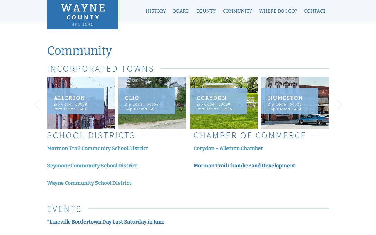 Wayne County community source supporting Corydon criminal record context