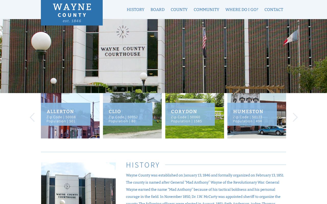 Wayne County criminal history county homepage