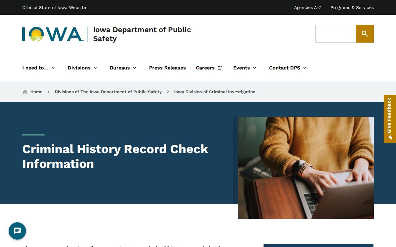 Wayne County criminal history DCI record check information